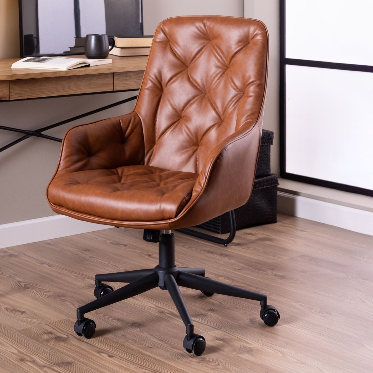Faux Leather Home And Office Chair With Gas-Lift Function - Erik