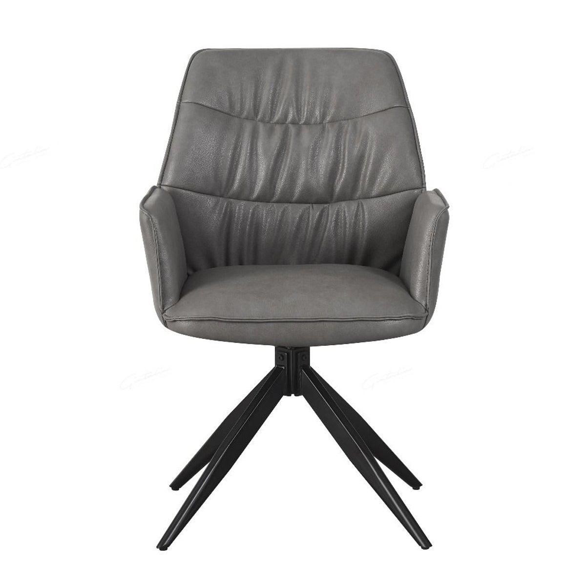 Faux Leather Dining Chair With Swivel Function - Berlish