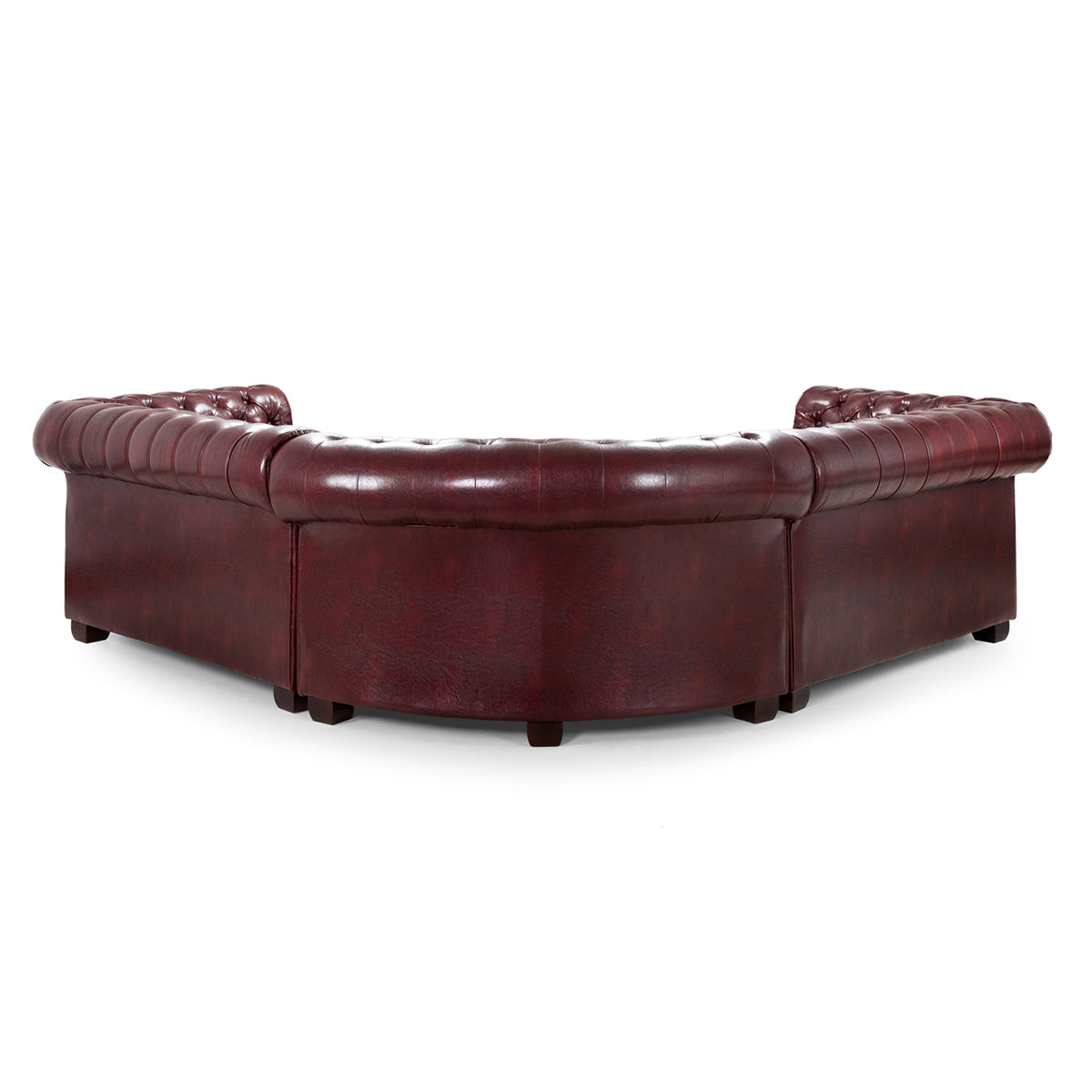 Faux Leather Corner Sofa Large - Chesterfield