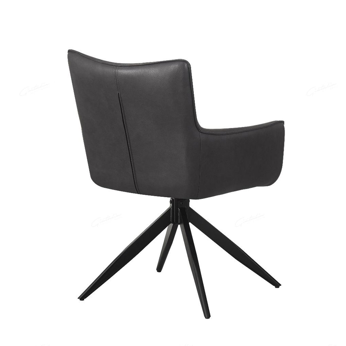Faux Leather Dining Chair With Armrests - Franca