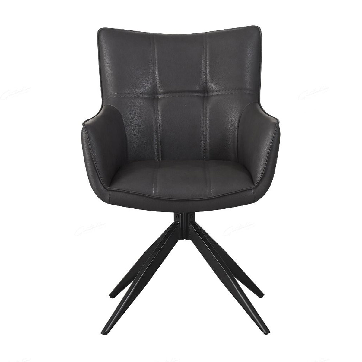 Faux Leather Dining Chair With Armrests - Franca