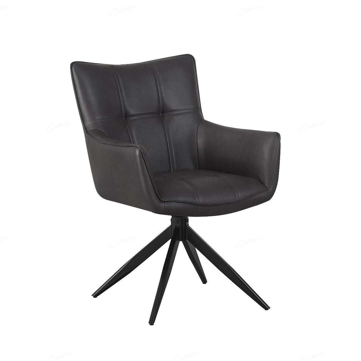 Faux Leather Dining Chair With Armrests - Franca