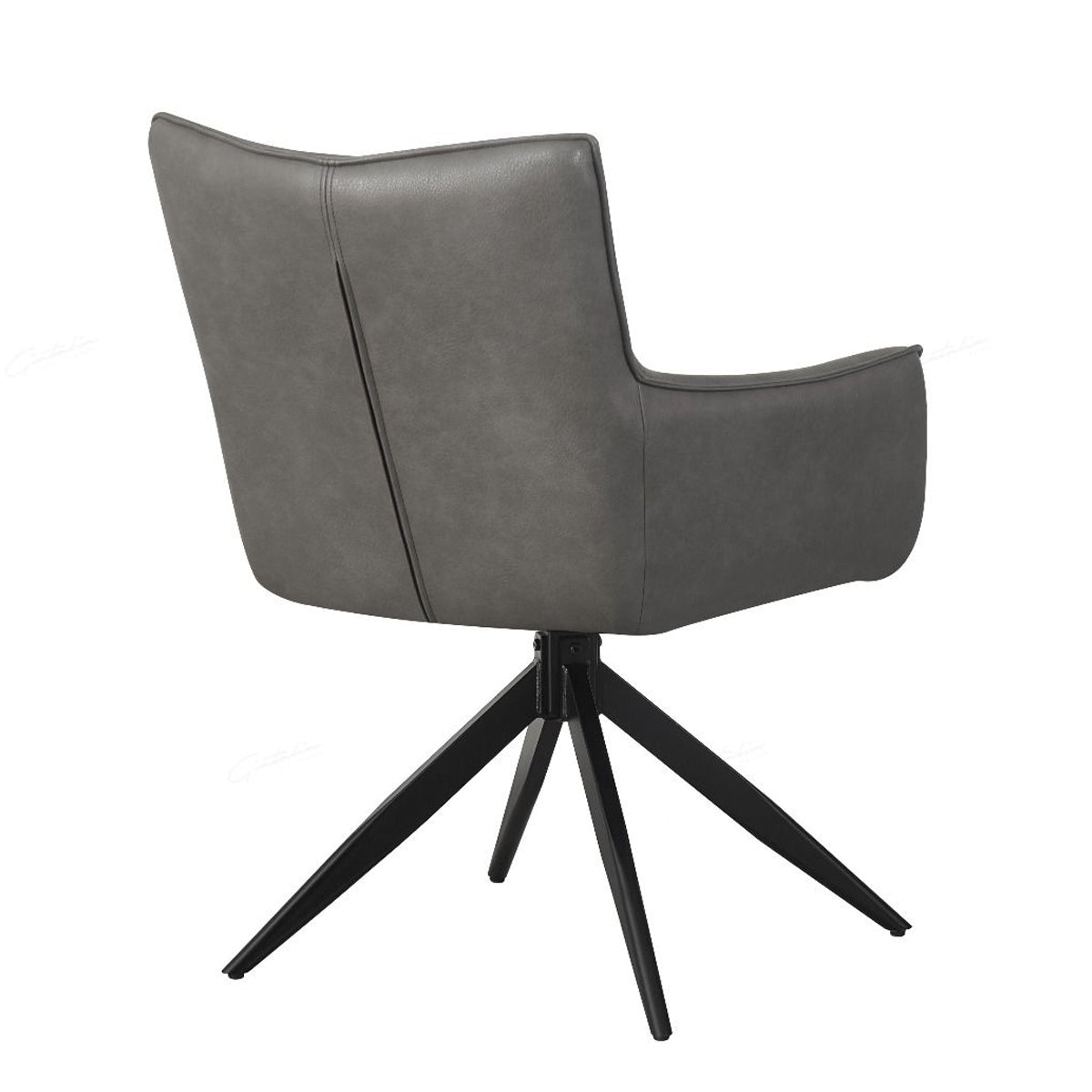 Faux Leather Dining Chair With Armrests - Franca