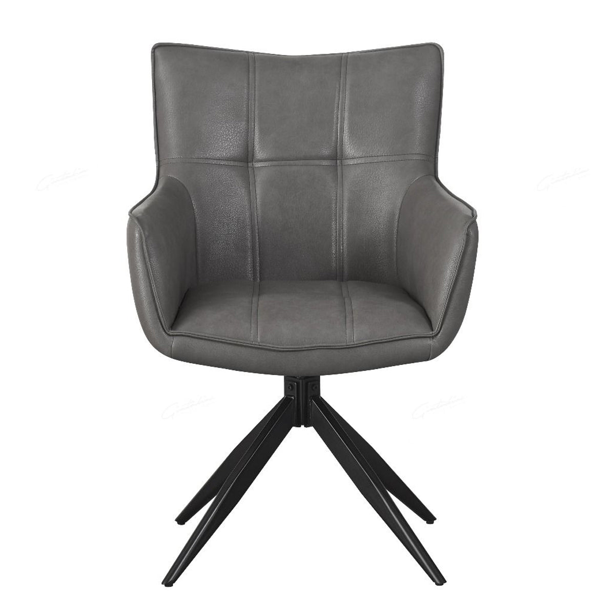 Faux Leather Dining Chair With Armrests - Franca