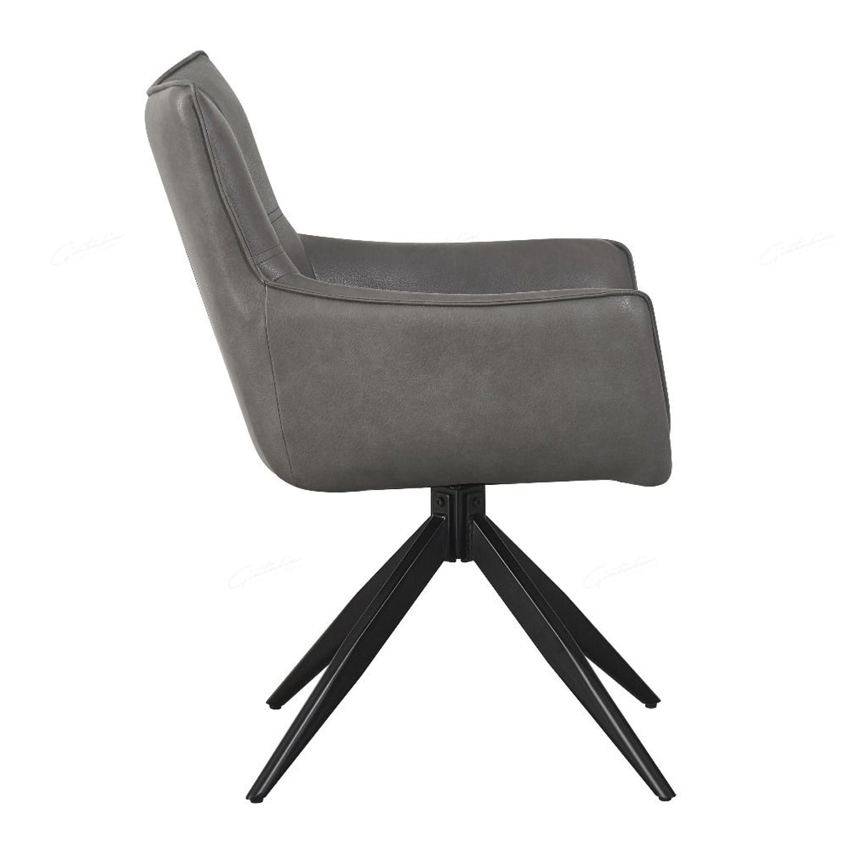 Faux Leather Dining Chair With Armrests - Franca