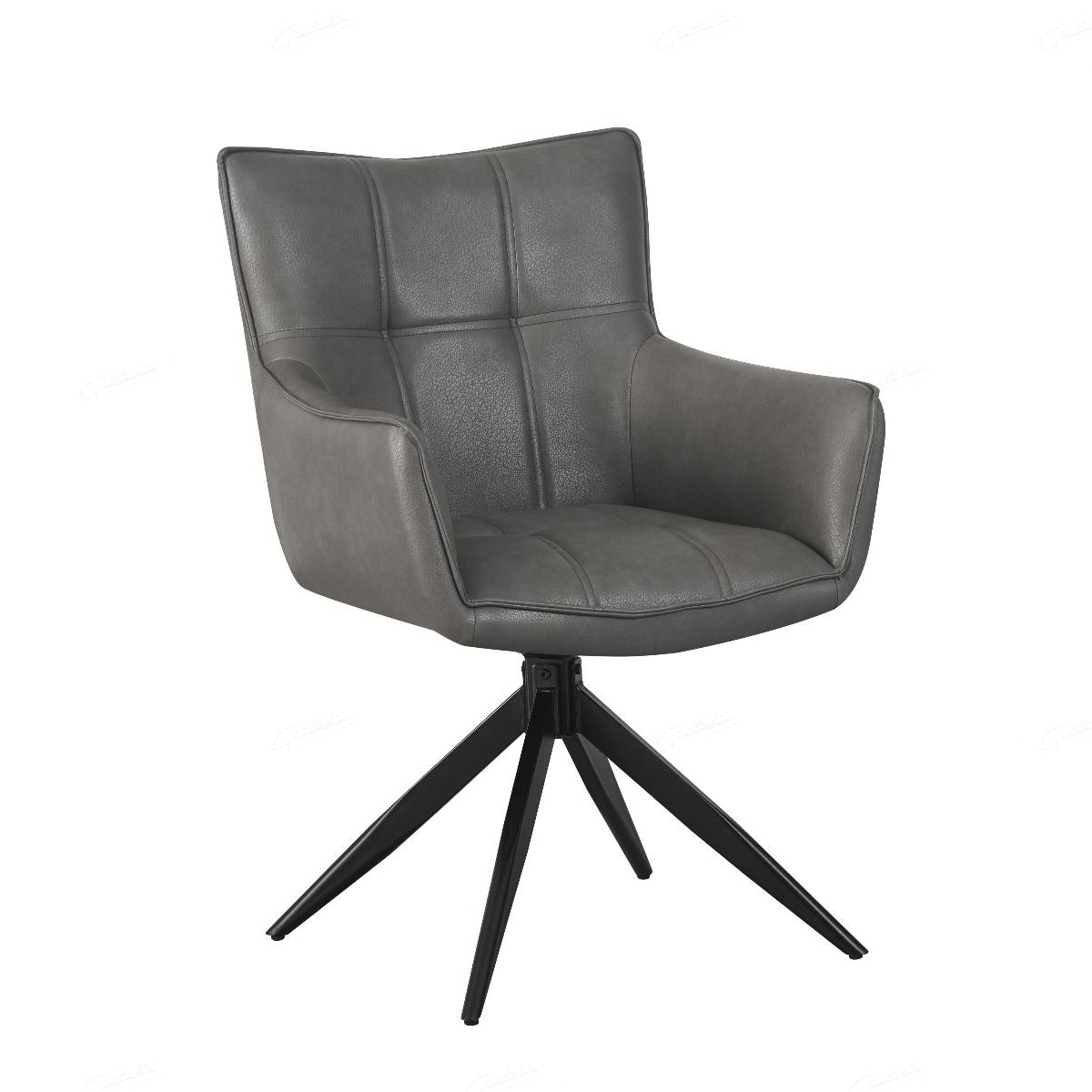 Faux Leather Dining Chair With Armrests - Franca