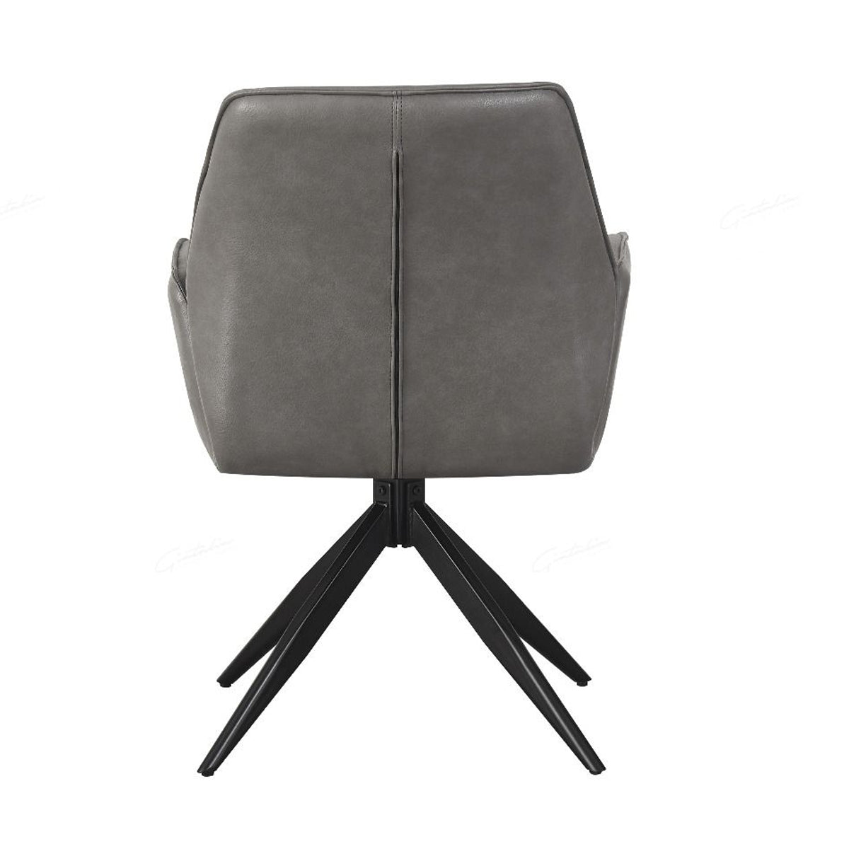 Faux Leather Dining Chair With Swivel Function - Berlish