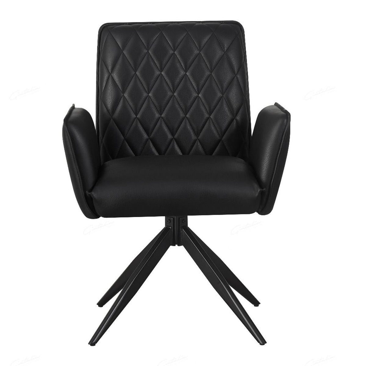 Faux Leather Dining Chair With Swivel Function - Eclat