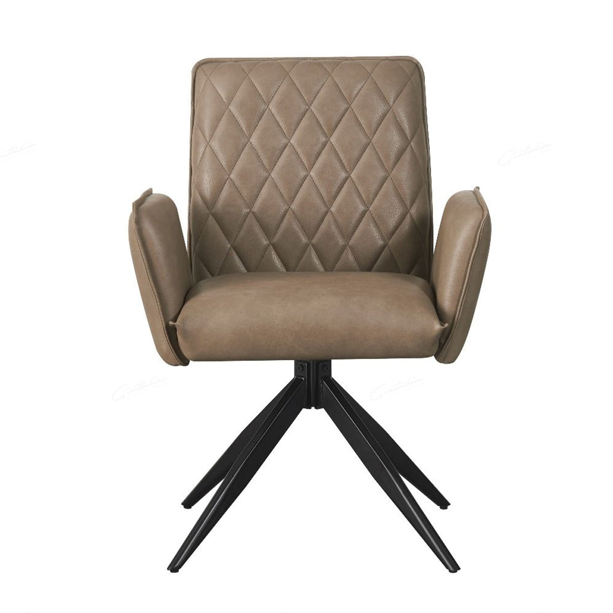 Faux Leather Dining Chair With Swivel Function - Eclat