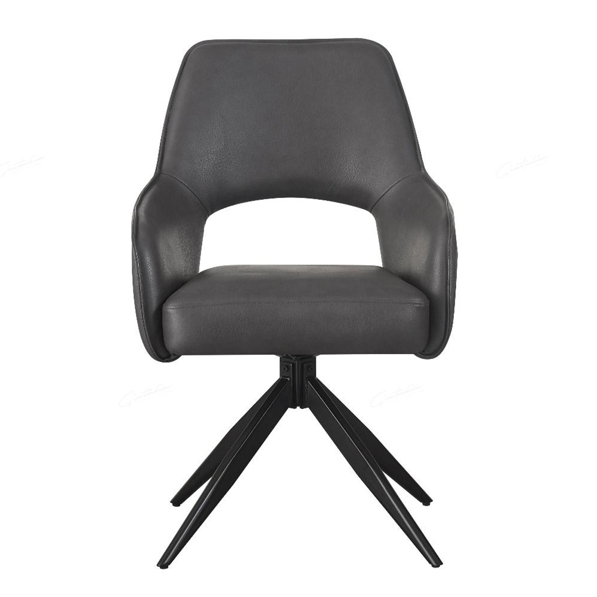 Faux Leather Dining Chair With Swivel Function - Enrica