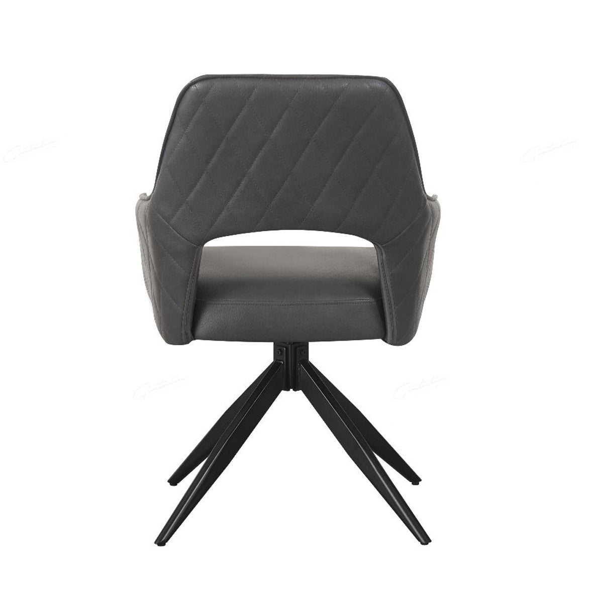 Faux Leather Dining Chair With Swivel Function - Enrica