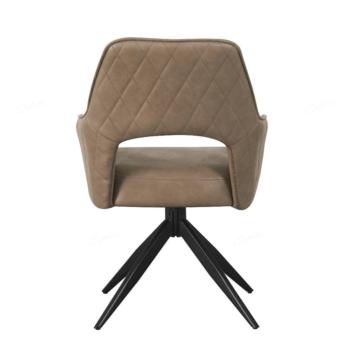 Faux Leather Dining Chair With Swivel Function - Enrica