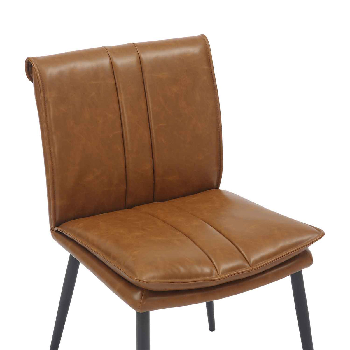 Faux Leather Dining Chairs 48cm Wide in Set Of 2 - Lansdowne