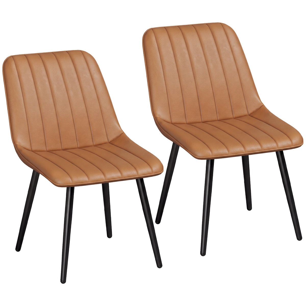 Faux Leather Dining Chairs 51cm Wide in Set Of 2 - Velmora