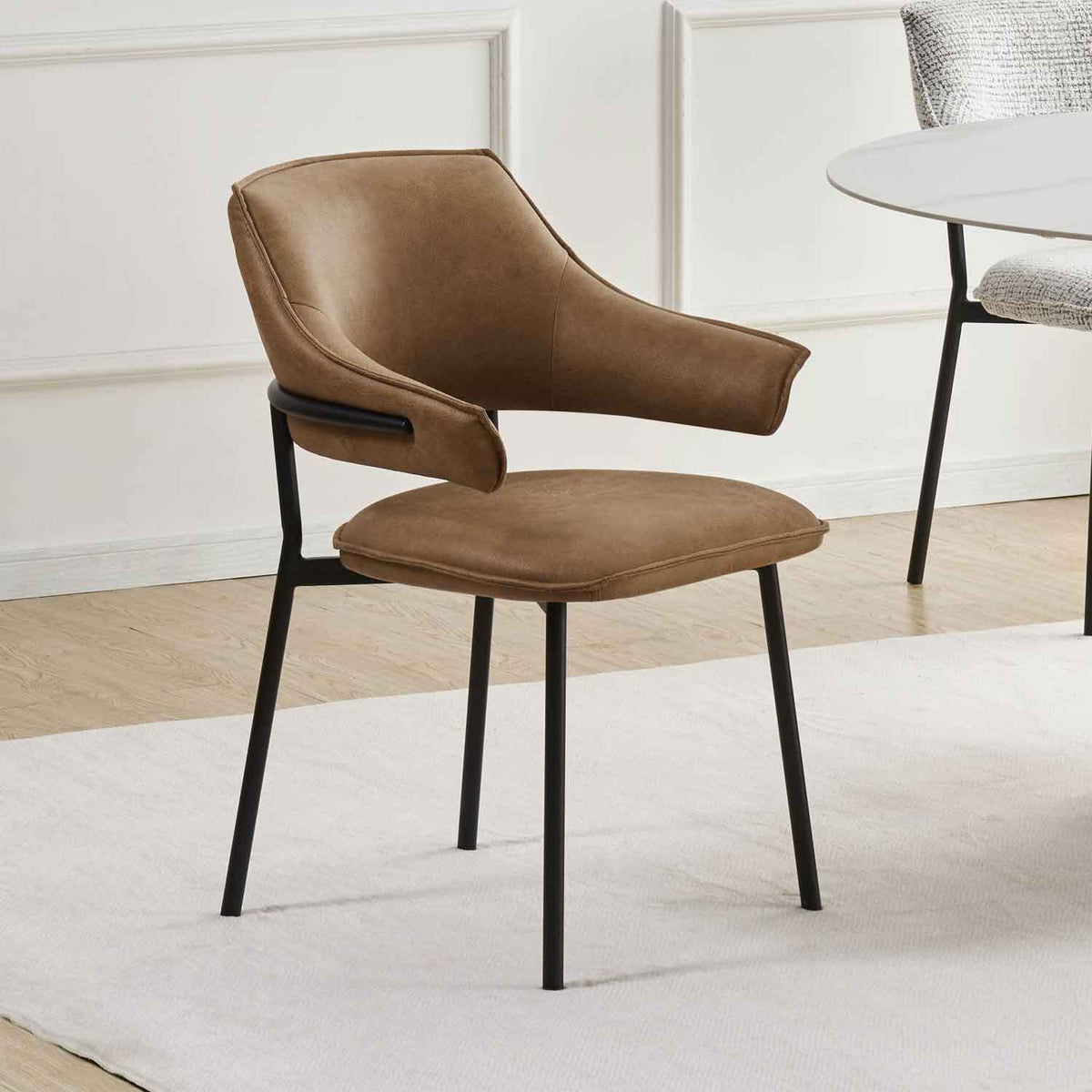 Faux Leather Dining Chairs 62cm Wide in Set Of 2 - Geneva