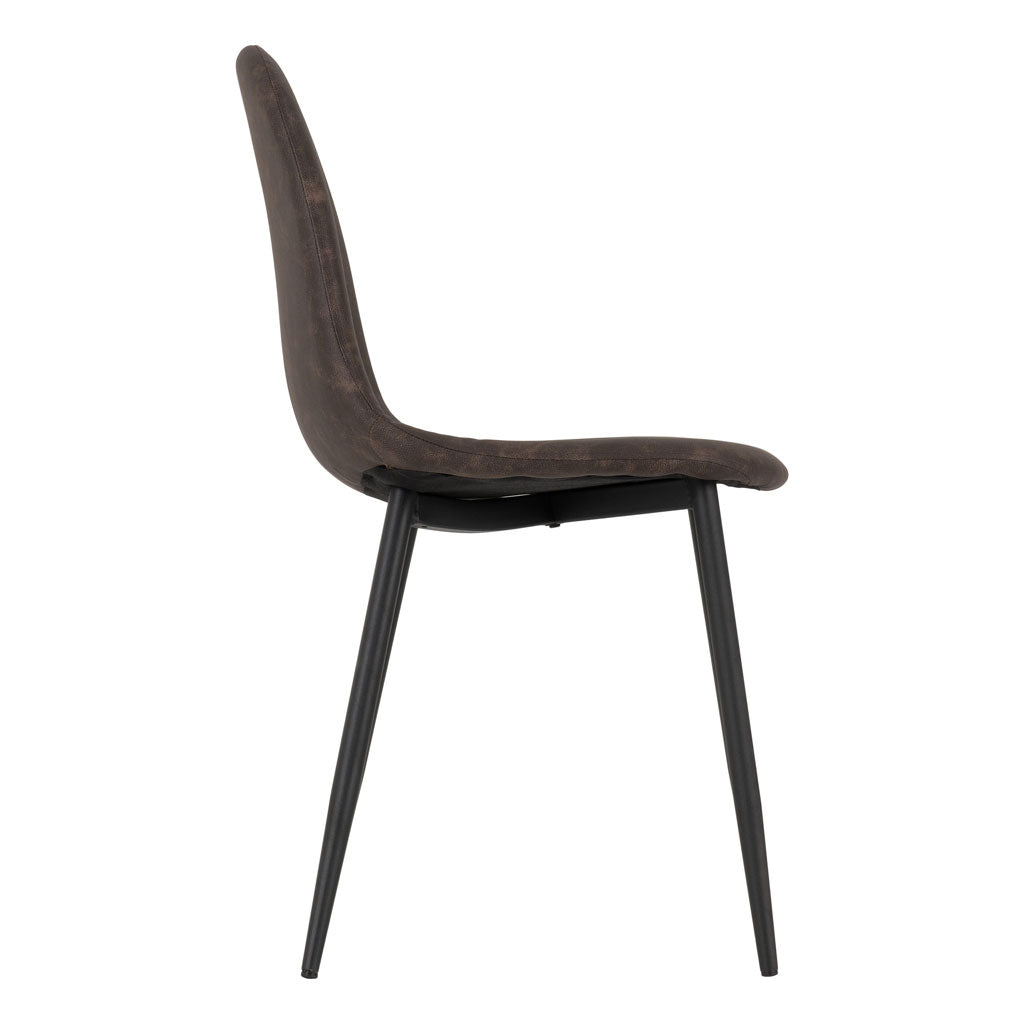 Faux Leather Dining Chairs in Set Of 2 - Athens