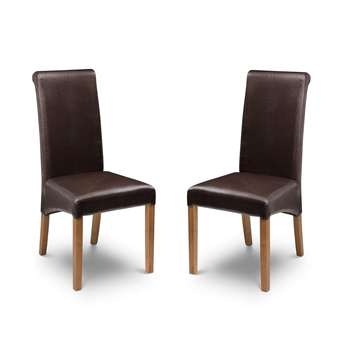 Faux Leather Dining Chairs in Set Of 2 - Cuba