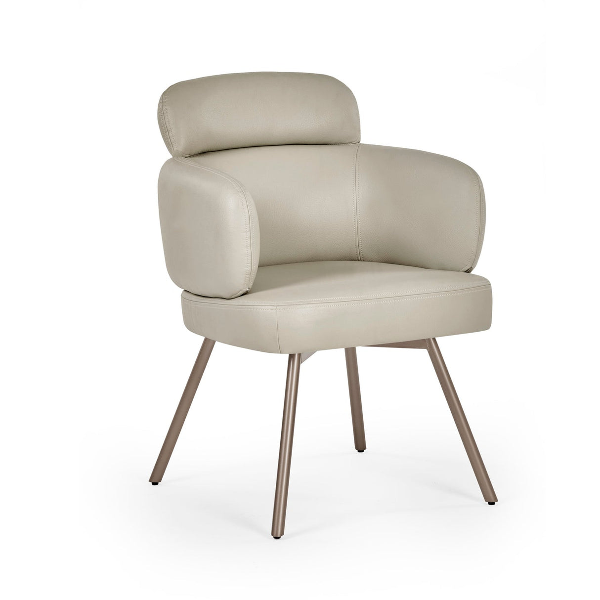 Faux Leather Dining Chairs in Set Of 2 Swivel - Callisto