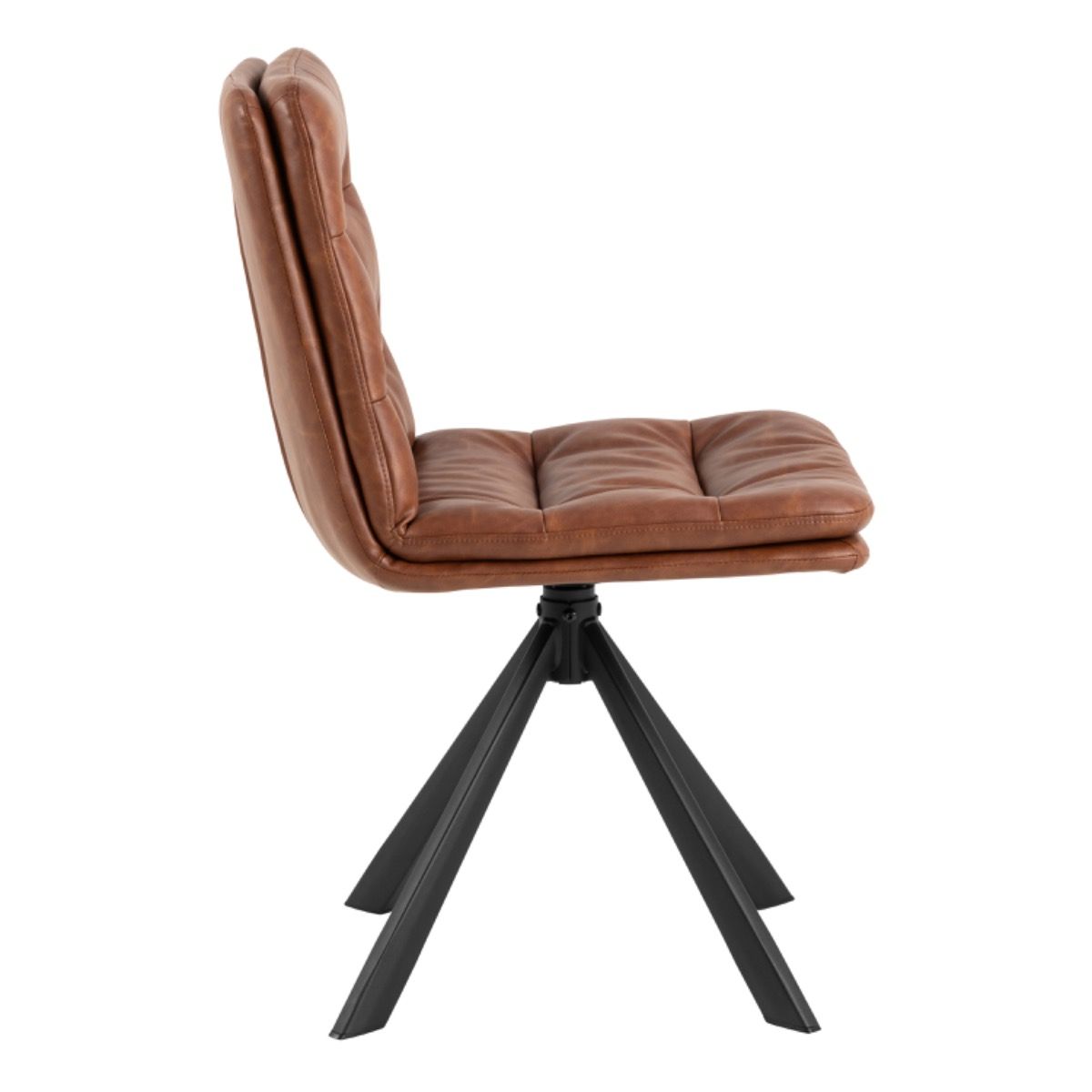 Faux Leather Dining Chairs in Set of 2 With Swivel Function - Dean