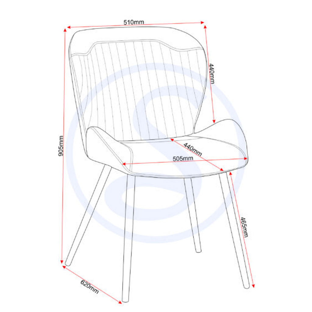 Faux Leather Dining Chairs in Set Of 4 - Quebec