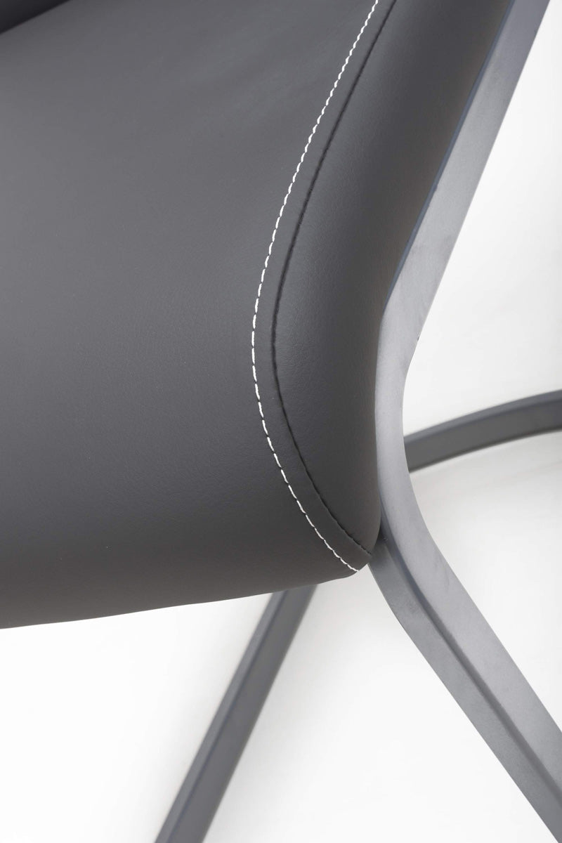 Faux Leather Dining Chairs in Set Of 2 - Callisto