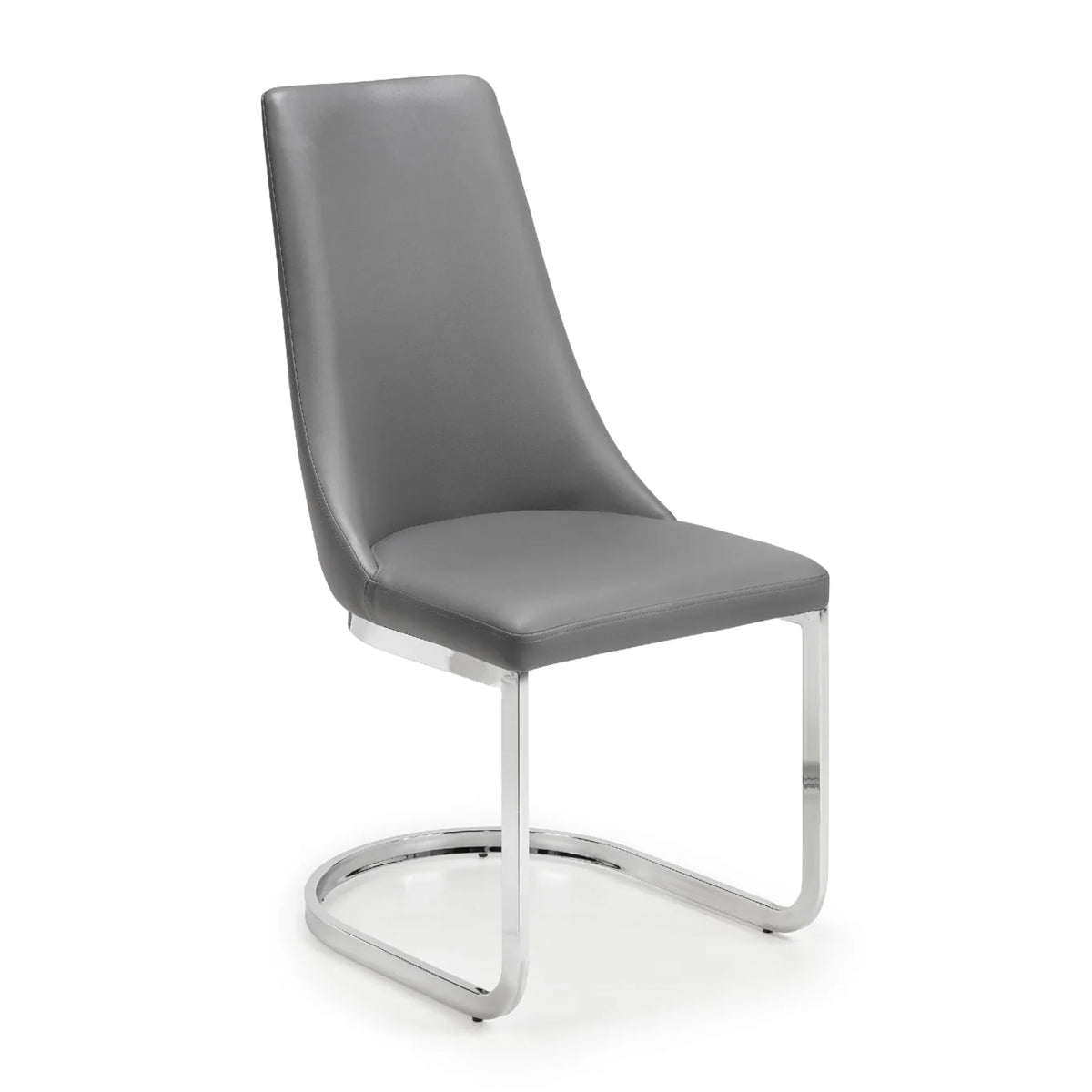 Faux Leather Dining Chairs in Set Of 2 Cantilever - Como