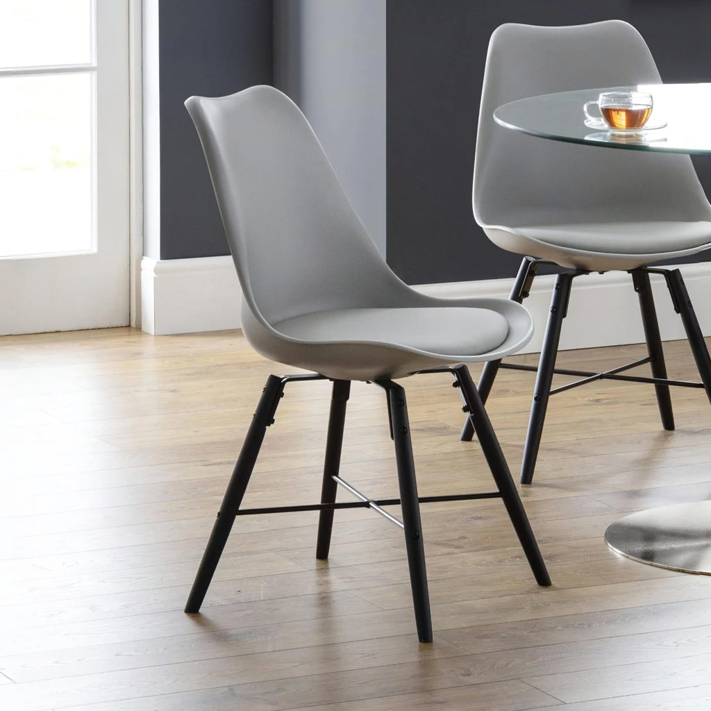 Faux Leather Dining Chairs in Set Of 2 - Kari