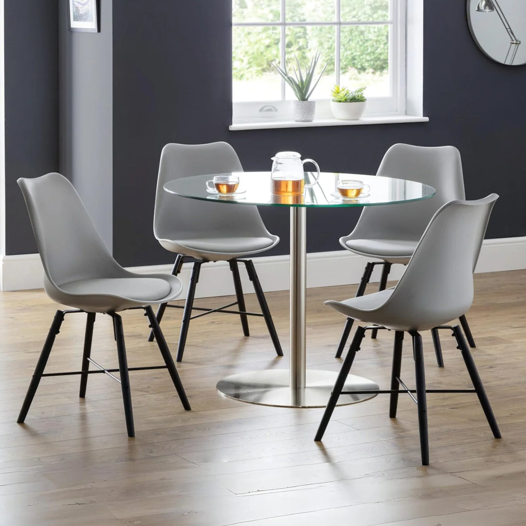 Faux Leather Dining Chairs in Set Of 2 - Kari