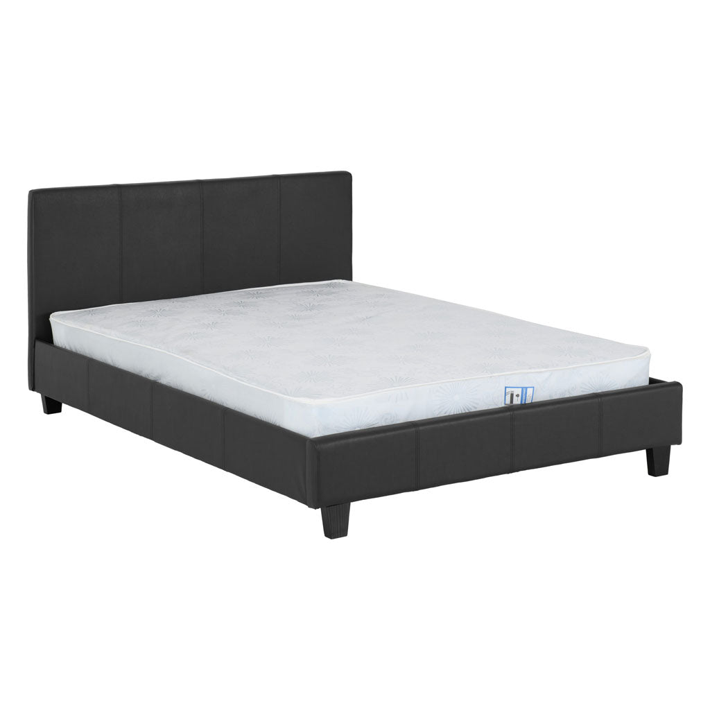 Faux Leather Double Bed - Prado