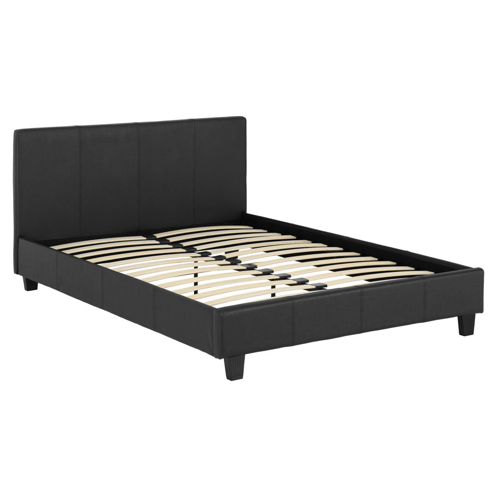Faux Leather Double Bed - Prado