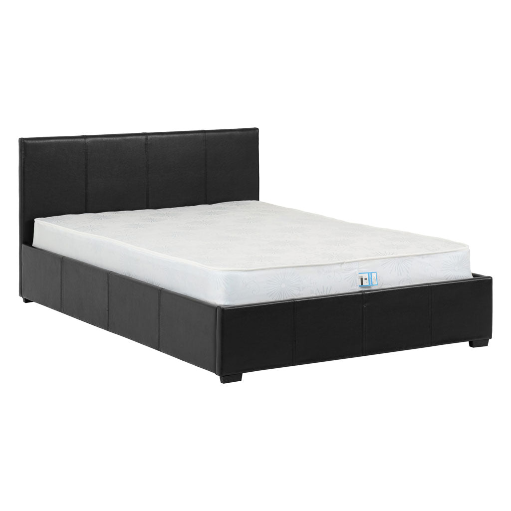 Faux Leather Double Ottoman Storage Bed - Waverley