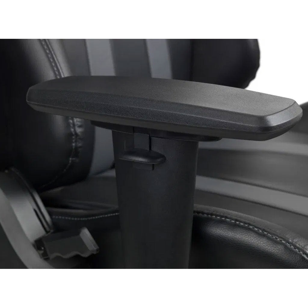 Faux Leather Gaming Chair With Grey Accents - Meteor