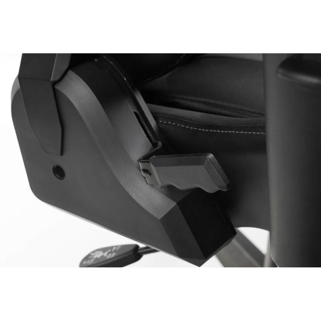 Faux Leather Gaming Chair With Grey Accents - Meteor