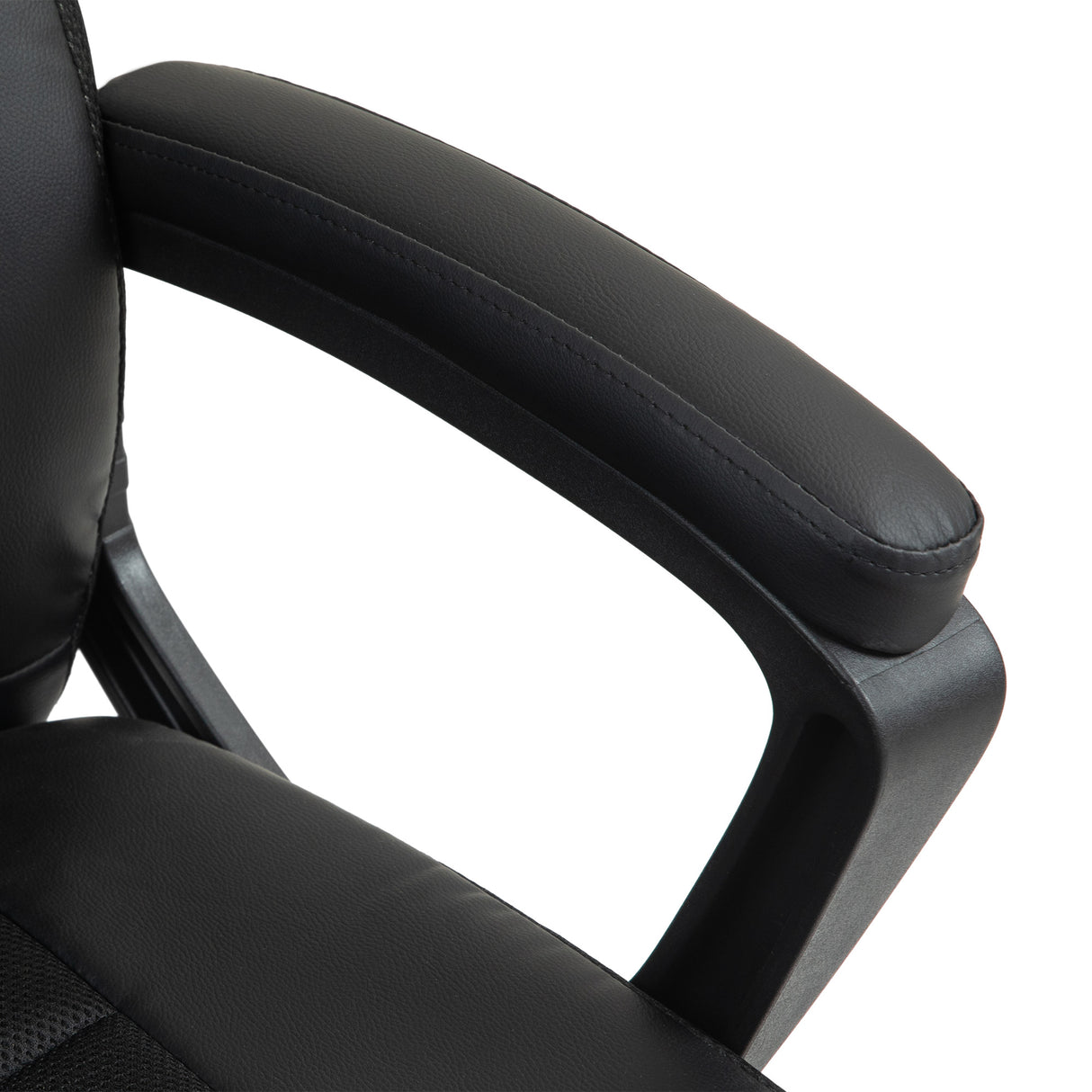 Faux Leather Home And Office Chair 65cm Wide With Castors - Velmora