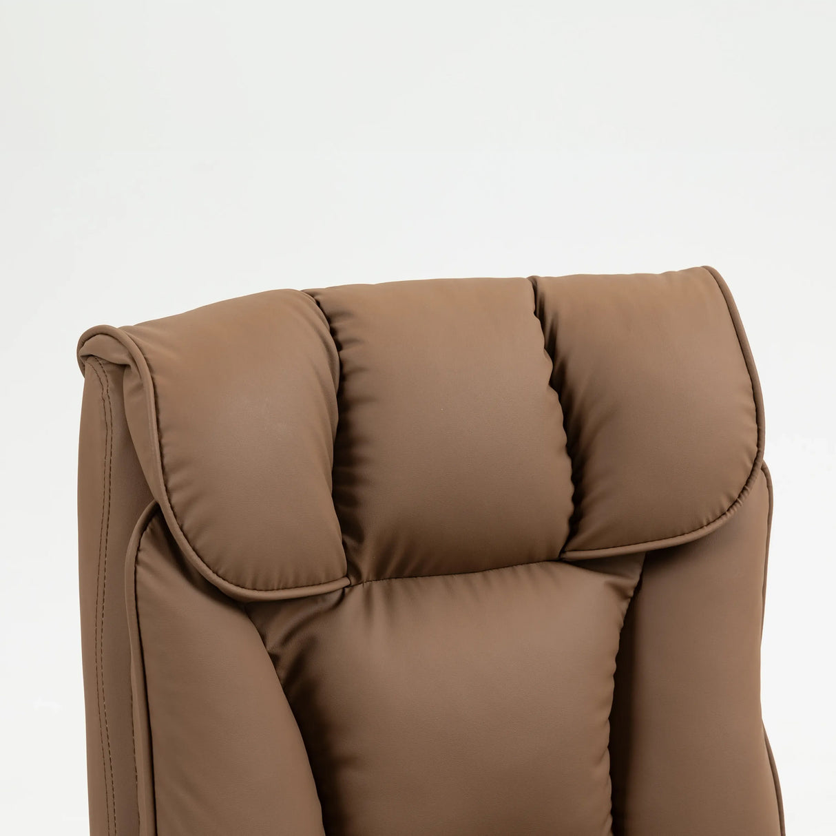 Faux Leather Home And Office Chair 66cm Wide With Footrest And Double Layer Padding - Velmora