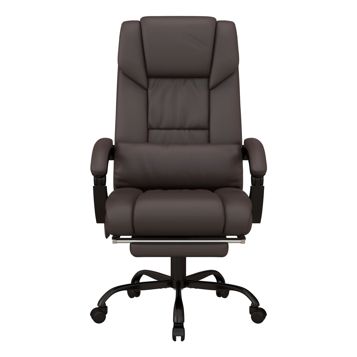 Faux Leather Home And Office Chair 66cm Wide With Footrest - Velmora