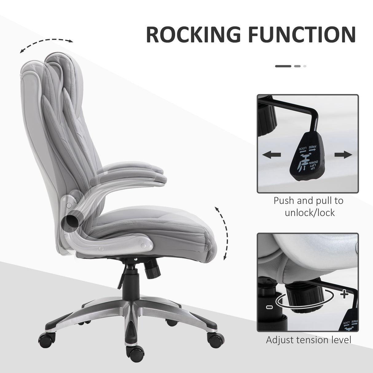 Faux Leather Home And Office Chair 70cm Wide - Velmora