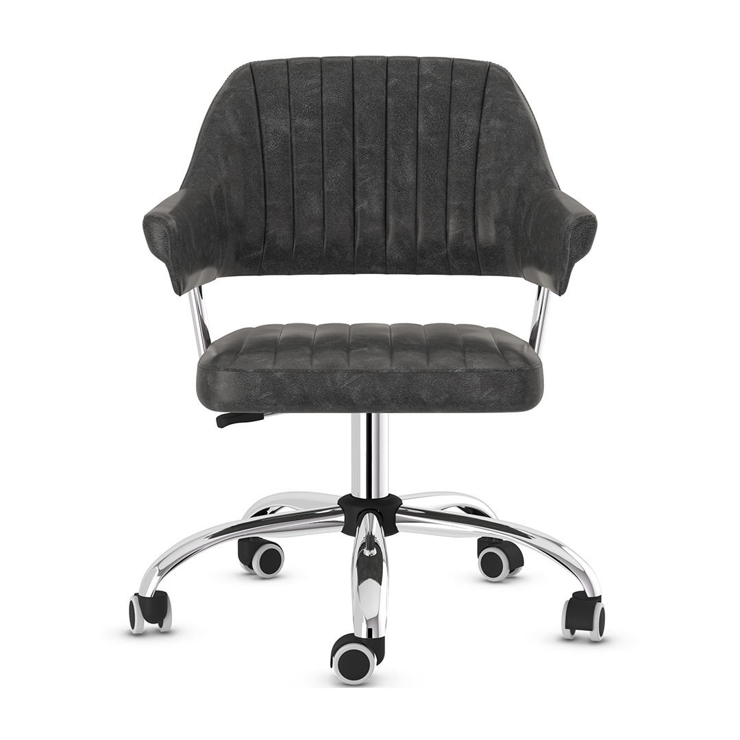 Faux Leather Home And Office Chair With Chrome Frame - Alverton