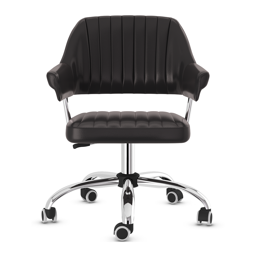 Faux Leather Home And Office Chair With Chrome Frame - Alverton