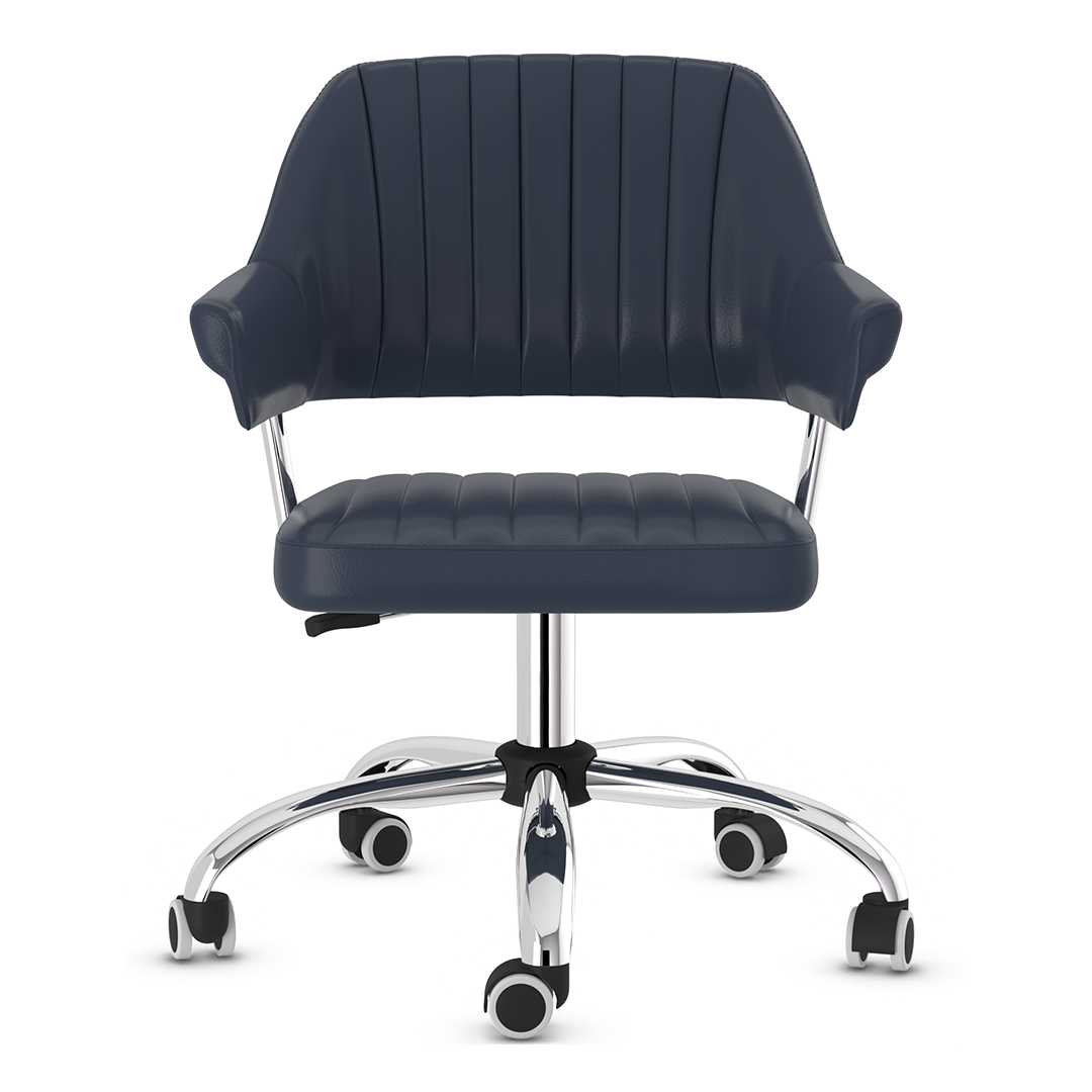 Faux Leather Home And Office Chair With Chrome Frame - Alverton
