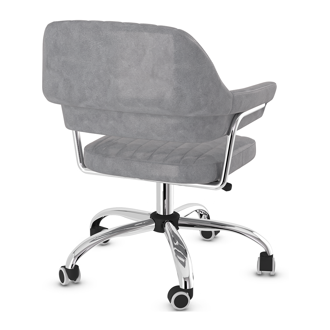 Faux Leather Home And Office Chair With Chrome Frame - Alverton