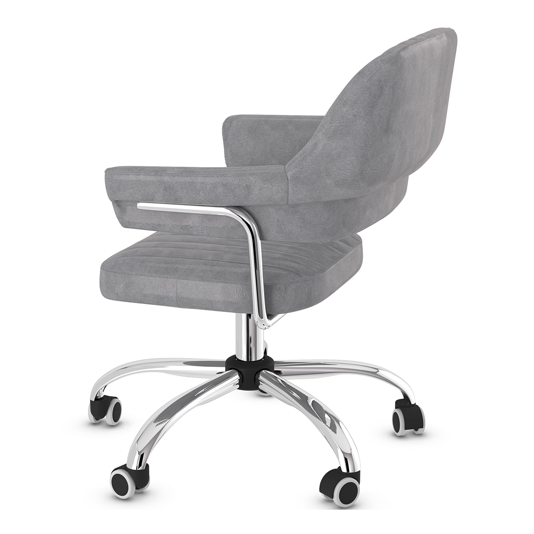 Faux Leather Home And Office Chair With Chrome Frame - Alverton