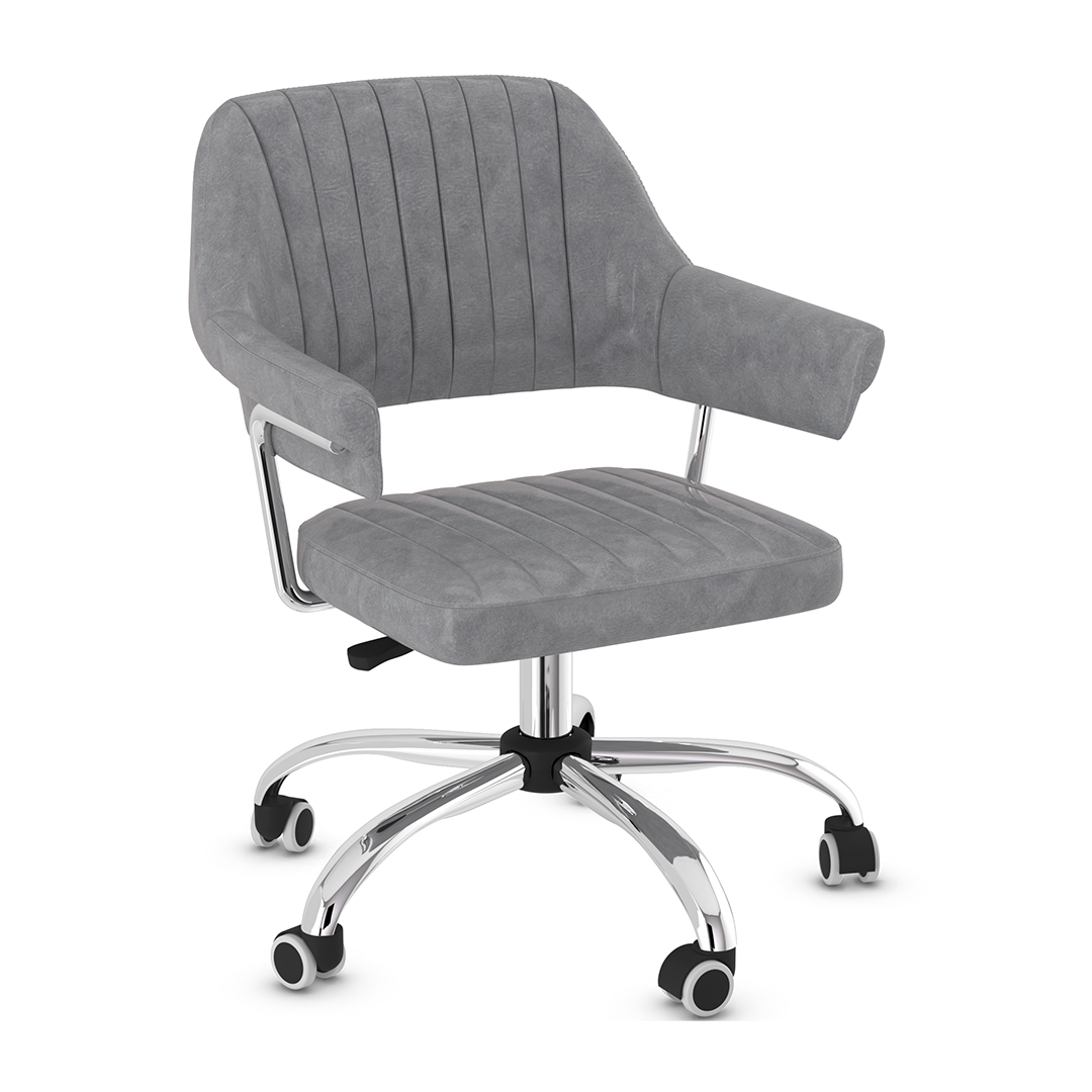 Faux Leather Home And Office Chair With Chrome Frame - Alverton