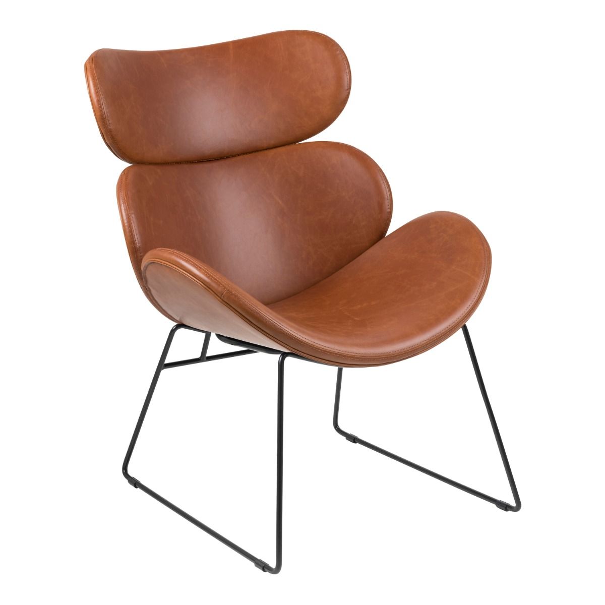 Faux Leather Lounge Chair - Cazar
