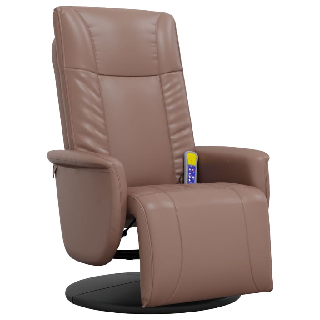 Faux Leather Massage Recliner Chair with Footrest - Vantage Home