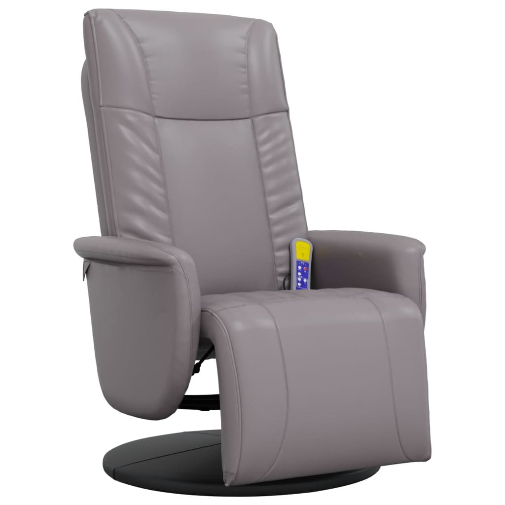 Faux Leather Massage Recliner Chair with Footrest - Vantage Home