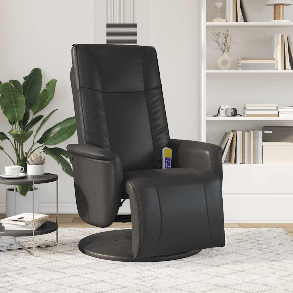 Faux Leather Massage Recliner Chair with Footrest - Vantage Home