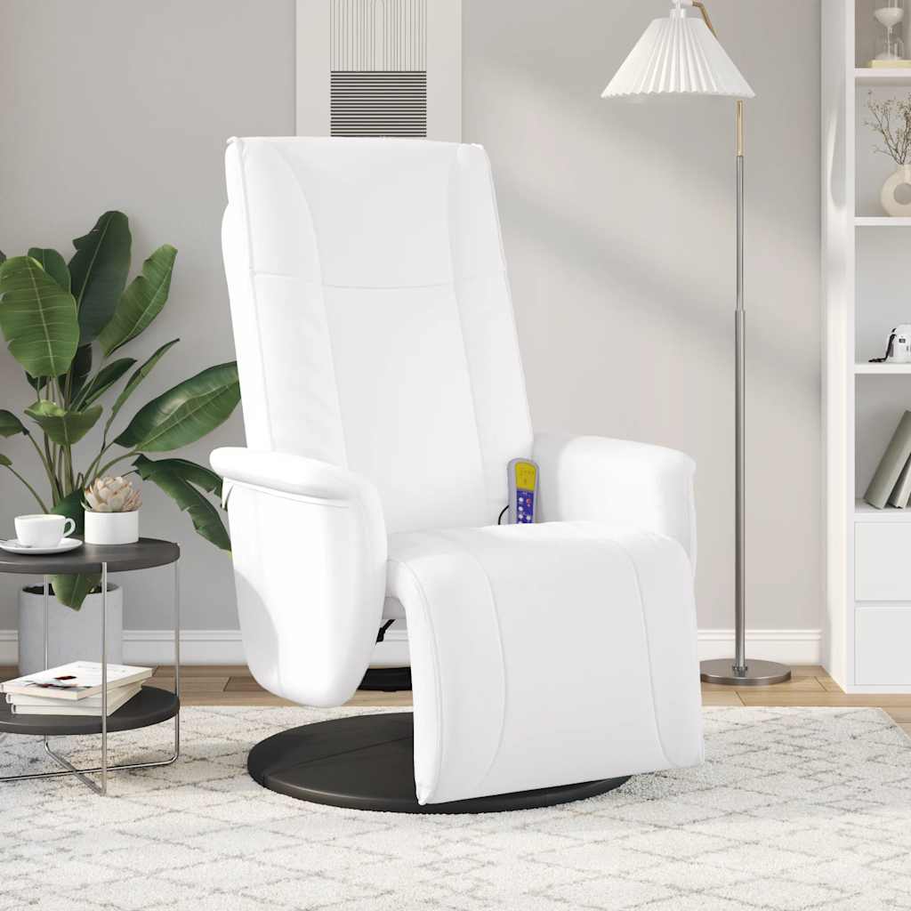 Faux Leather Massage Recliner Chair with Footrest - Vantage Home