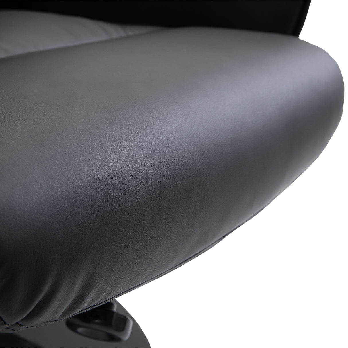 Faux Leather Recliner Chair 76cm Wide With Footstool - Velmora