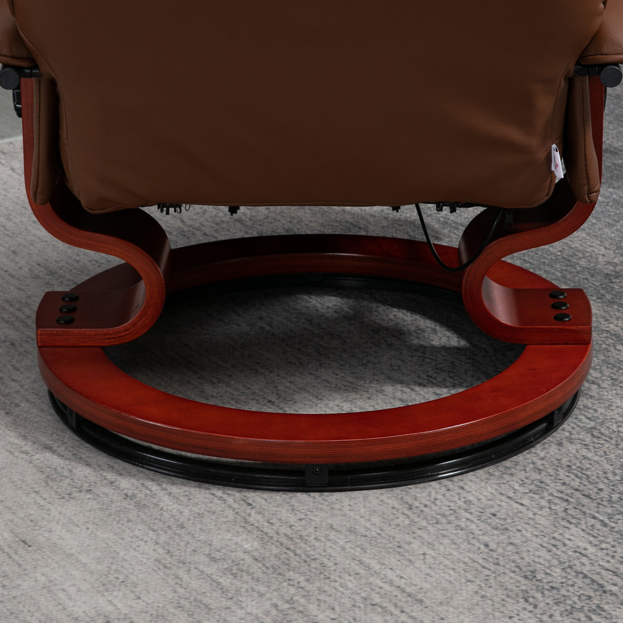 Faux Leather Recliner Chair 78cm Wide With Footrest - Velmora